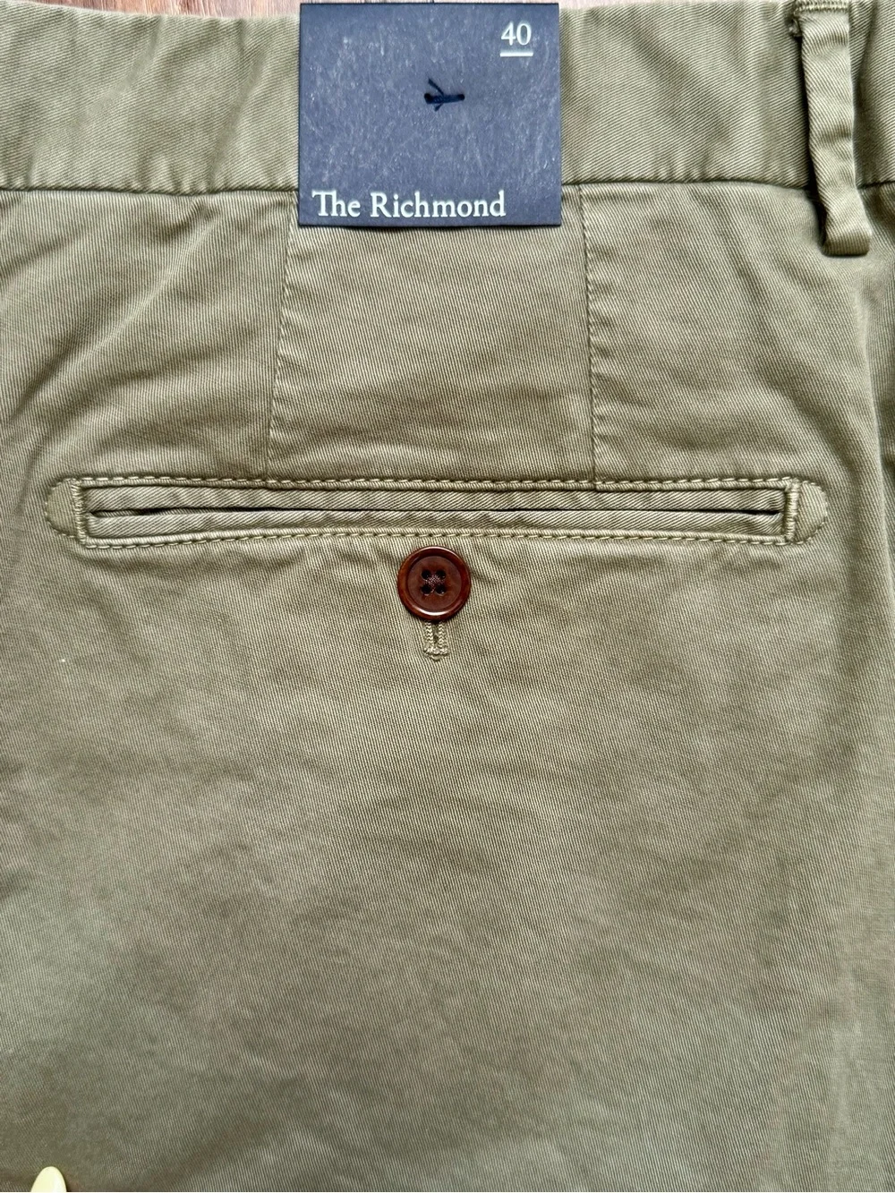 Ledbury Richmond Men's Olive Green Chino Shorts, Size 40